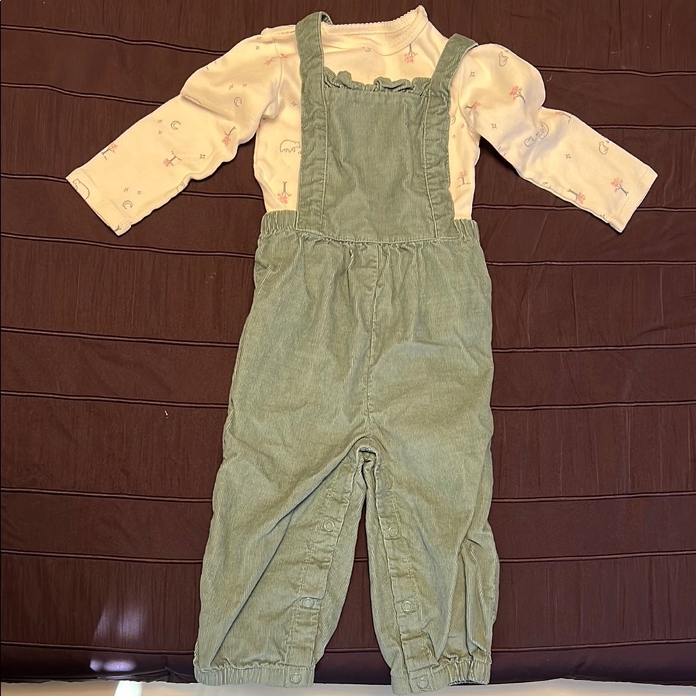 Kids Green Overalls